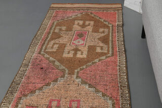 Hand-Knotted Vintage Runner Rug - Thumbnail