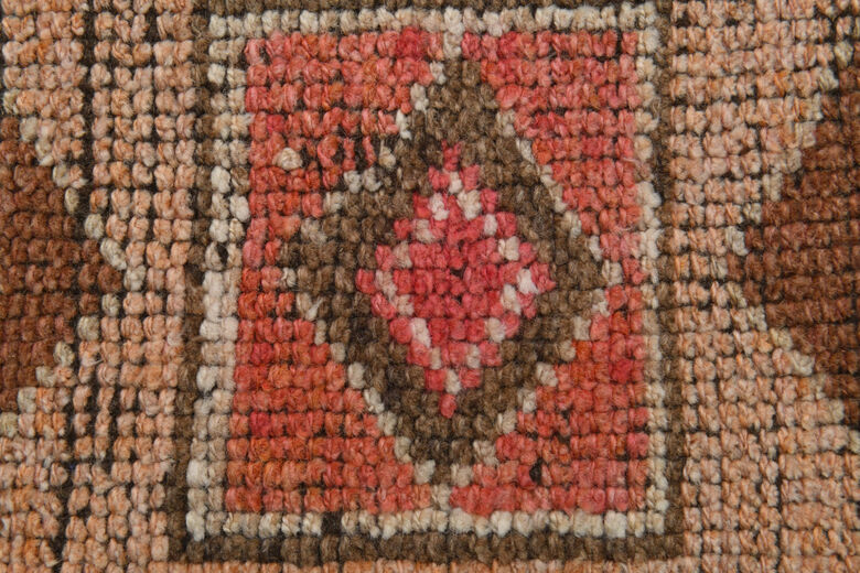 Hand-Knotted Vintage Runner Rug