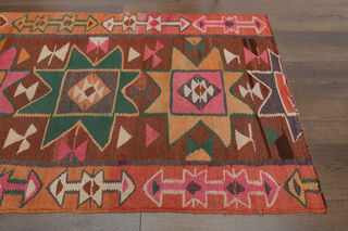 Traditional Hand Knotted Vintage Runner Rug - Thumbnail