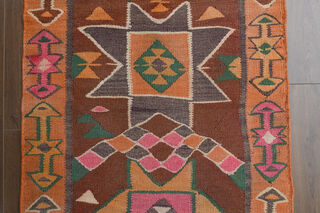 Traditional Hand Knotted Vintage Runner Rug - Thumbnail