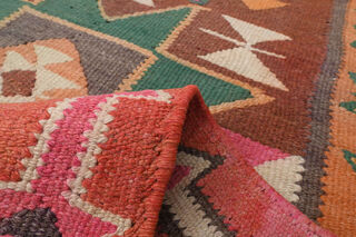 Traditional Hand Knotted Vintage Runner Rug - Thumbnail