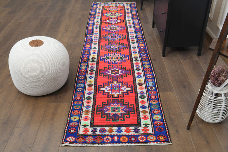 Colorful Vintage Turkish Runner