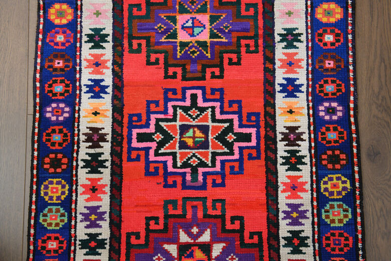 Colorful Vintage Turkish Runner