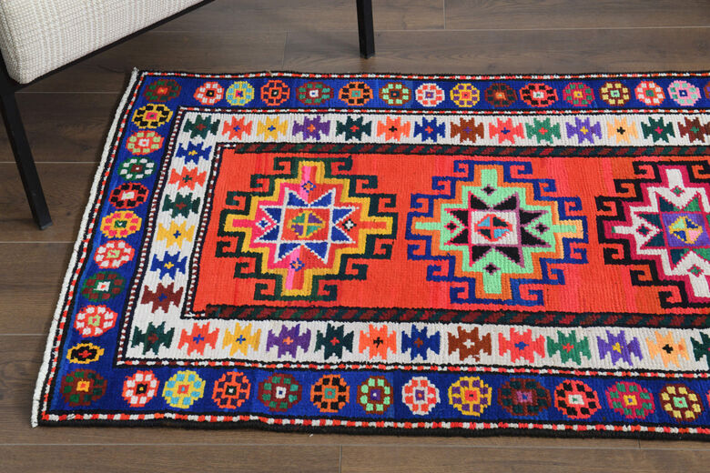 Colorful Vintage Turkish Runner