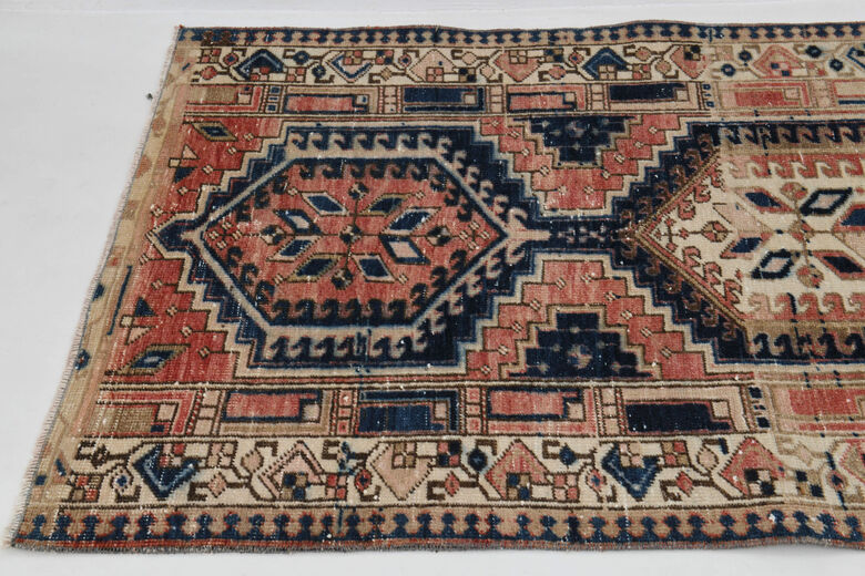 Pastel Red- Turkish Runner Rug