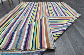 Vintage Area Striped Rug - Thumbnail