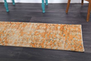 Orange Vintage Runner Rug - Thumbnail