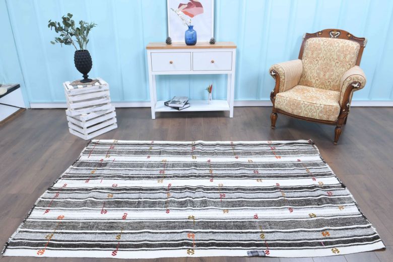 Flatweave Handmade Vintage Rug