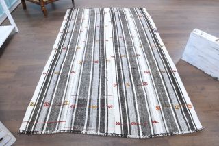 Flatweave Handmade Vintage Rug - Thumbnail