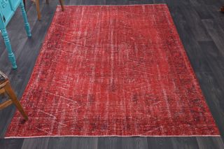 Vintage Red Oriental Area Rug - Thumbnail