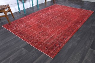 Vintage Red Oriental Area Rug - Thumbnail