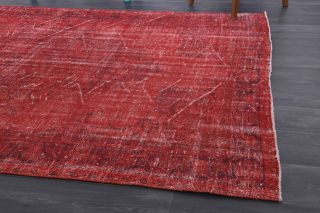 Vintage Red Oriental Area Rug - Thumbnail