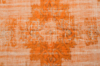 Orange Overdyed Vintage Rug - Thumbnail