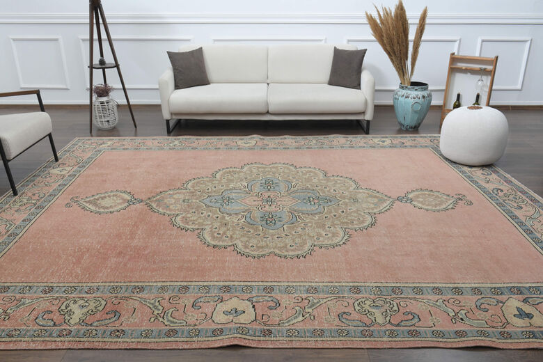 Handmade Pink Area Rug