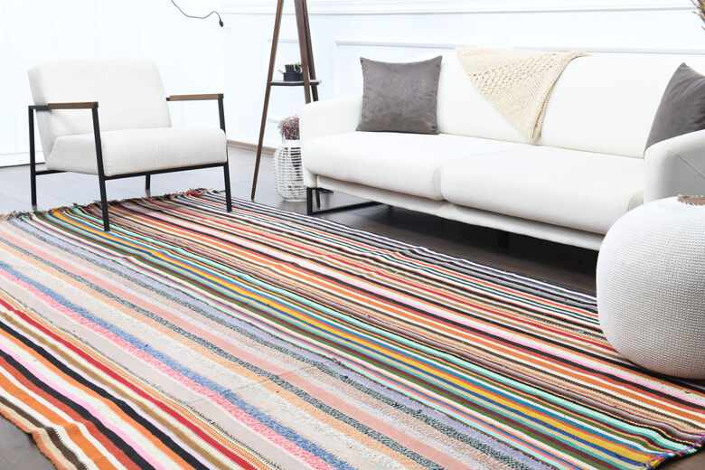 Oushak Kilim Wide Runner Rug