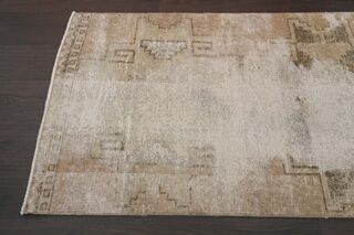 Distressed Brown Runner Rug - Thumbnail