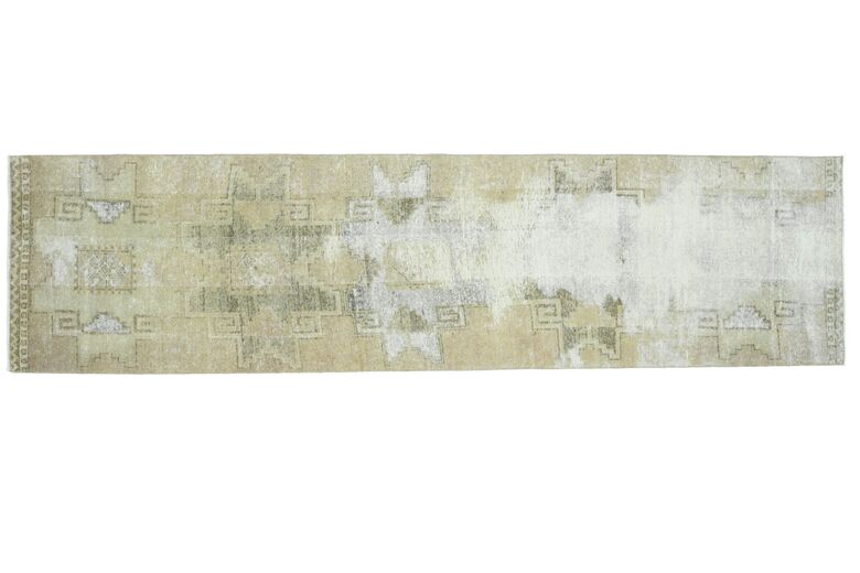 Distressed Brown Runner Rug