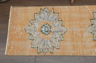 Floral Orange Beige Runner - Thumbnail