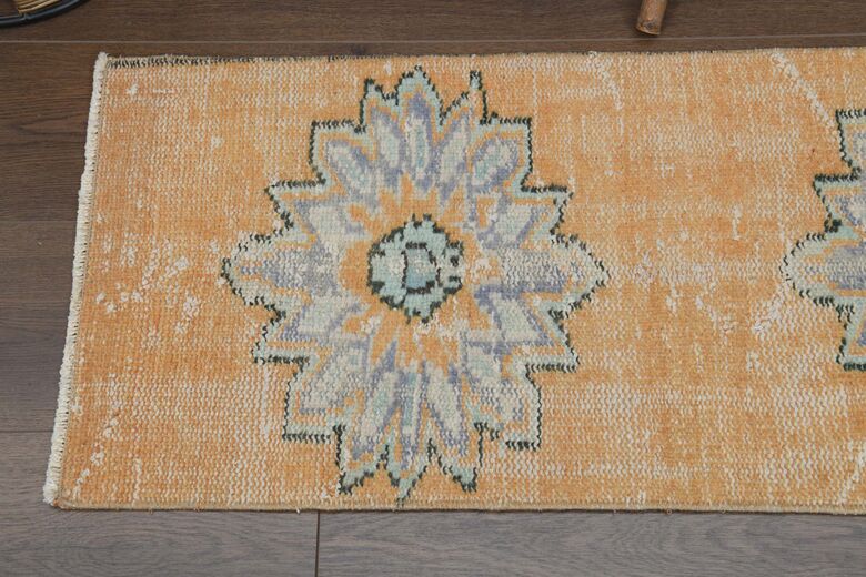 Floral Orange Beige Runner