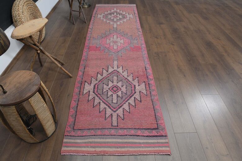 Pink Handmade Runner Rug