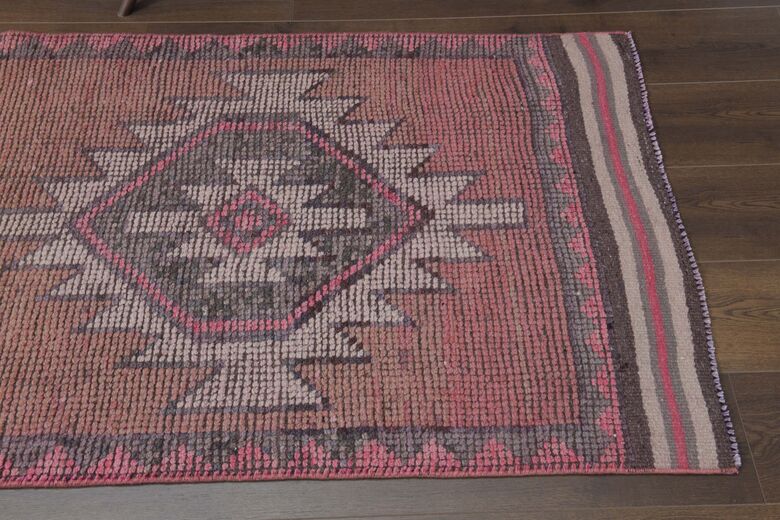 Pink Handmade Runner Rug