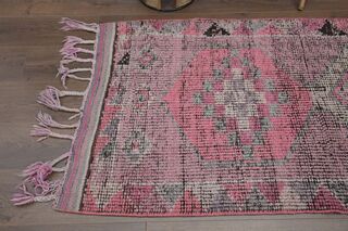 Pink Handmade Runner Rug - Thumbnail