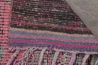 Pink Handmade Runner Rug - Thumbnail