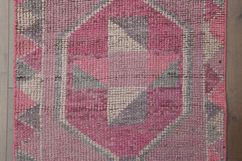 Pink Handmade Runner Rug