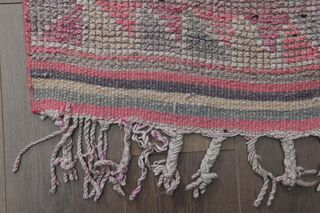 Pink Handmade Runner Rug - Thumbnail