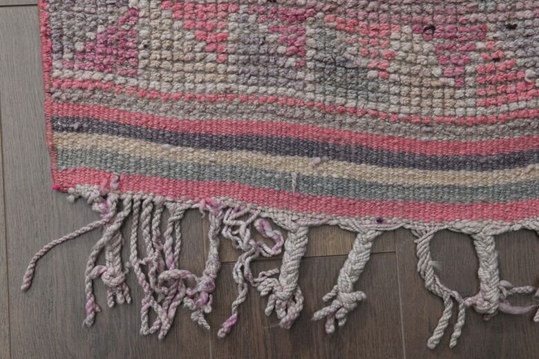 Pink Handmade Runner Rug