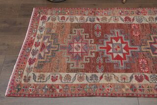 Orange Red Runner Rug - Thumbnail