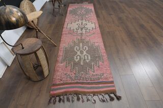 Tufted Pink Runner Rug - Thumbnail