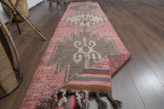 Tufted Pink Runner Rug - Thumbnail