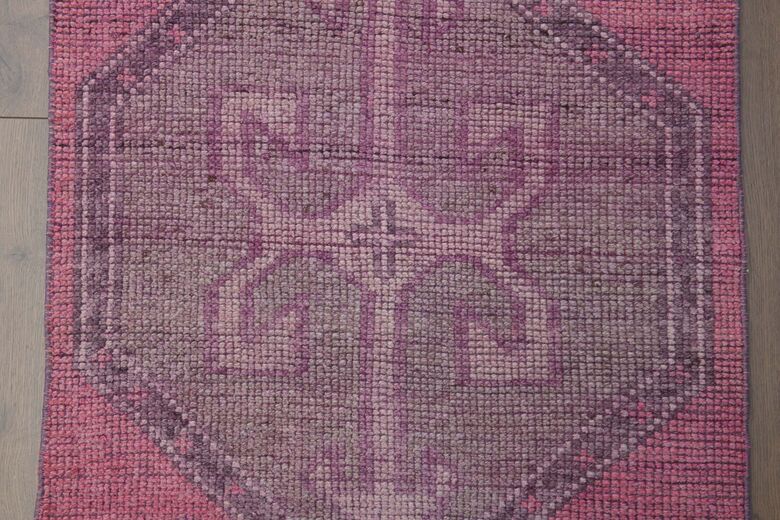 Handmade Pink Runner Rug