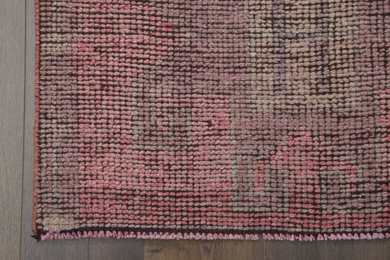 Pink Red Antique Runner Rug