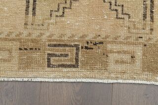 Distressed Beige Runner Rug - Thumbnail