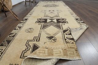 Distressed Beige Runner Rug - Thumbnail