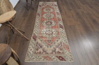 Orange Beige Vintage Rug - Thumbnail