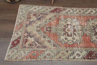 Orange Beige Vintage Rug - Thumbnail