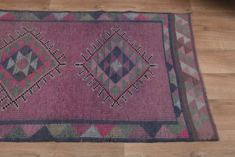 Handmade Purple Runner Rug