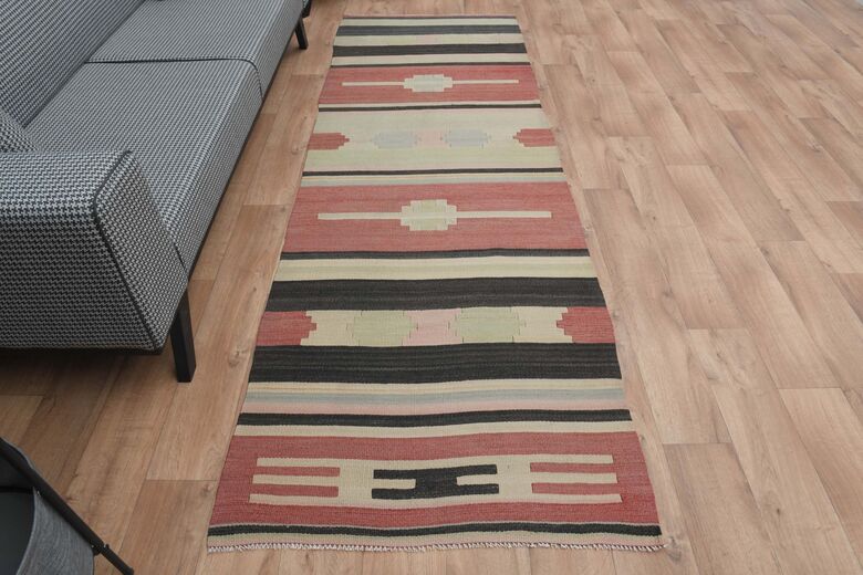 Pink Beige Handmade Rug