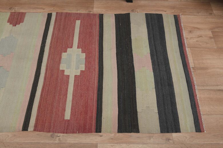 Pink Beige Handmade Rug