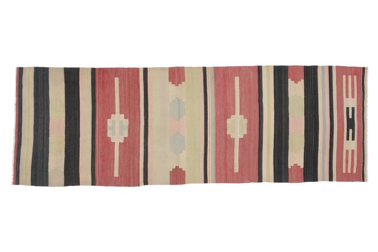 Pink Beige Handmade Rug