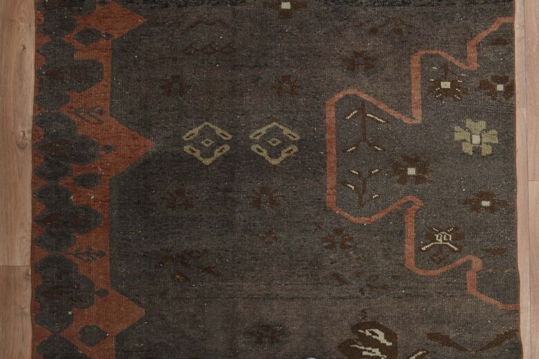 Dark Orange Brown Runner Rug