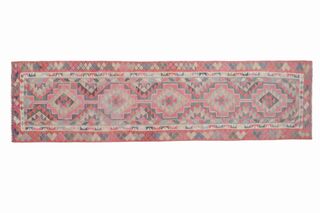 Pink Flatweave Vintage Runner - Thumbnail