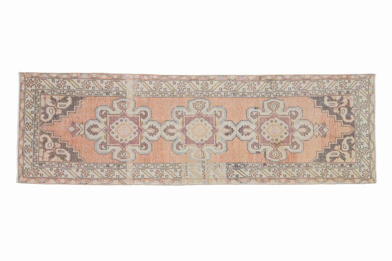 3x9 Orange Beige Vintage Runner