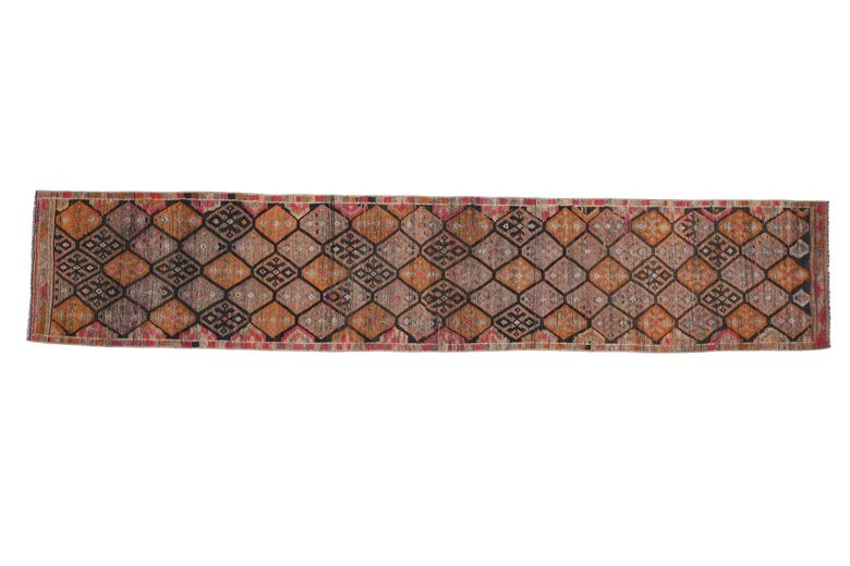 Ikat Handmade Vintage Runner Rug