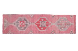 Pink Vintage Runner Rug - Thumbnail