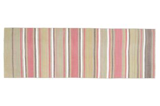 Pink Brown Runner Rug - Thumbnail