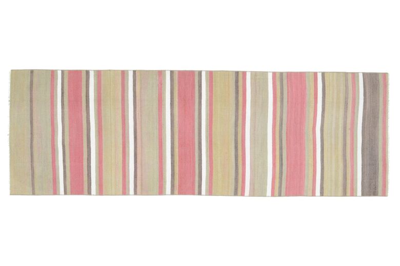 Pink Brown Runner Rug